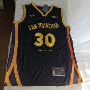 Nike Warriors Curry Jersey #30 Curry Jersey Black Jersey